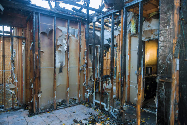 Professional Fire Damage Restoration technician working in Lincoln, AL